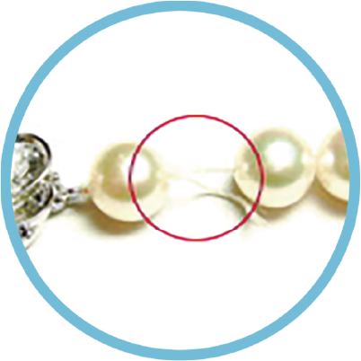 パールネックレスのワイヤー交換